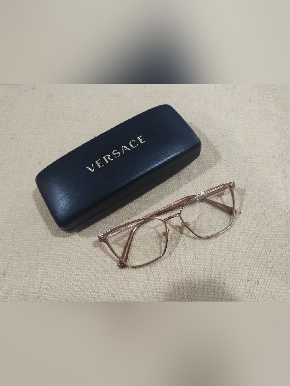 Gold Framed Versace Glasses